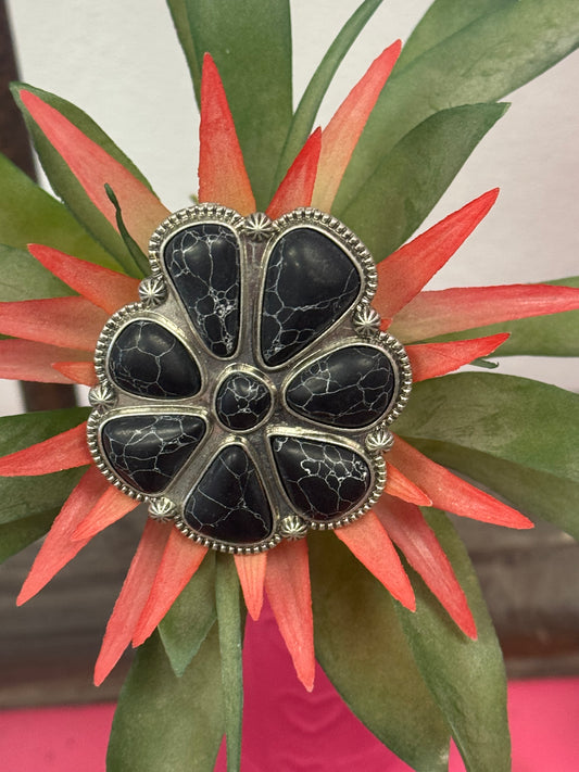 Large Black Stone Ring